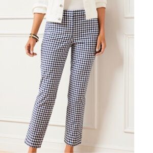 NWT J.Crew Navy and White Checkered capris sz 4
